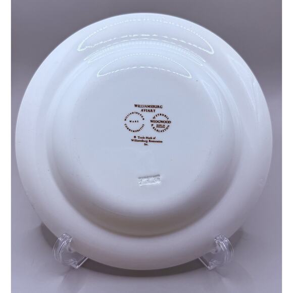 Wedgwood Williamsburg Aviary 8” Salad Plate England Birds Rare VTG - Picture 2 of 5